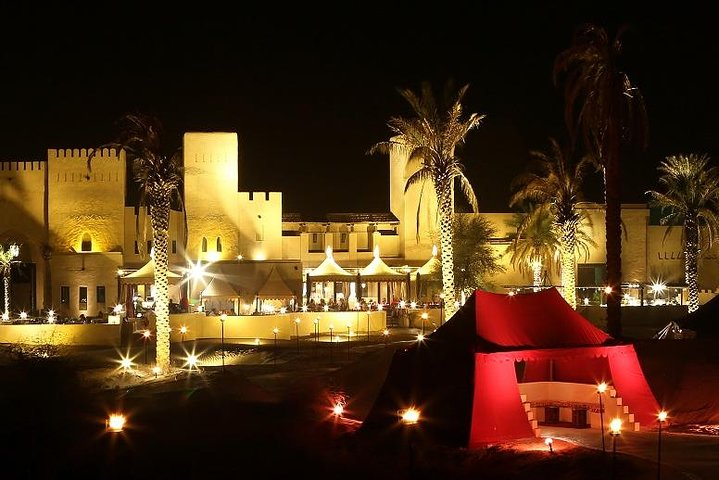 Dine under a starlit sky at the Al Sahra Desert Resort with exquisite cuisine and mesmerizing Arabic entertainment that transport you to the heart of the Arabian experience.